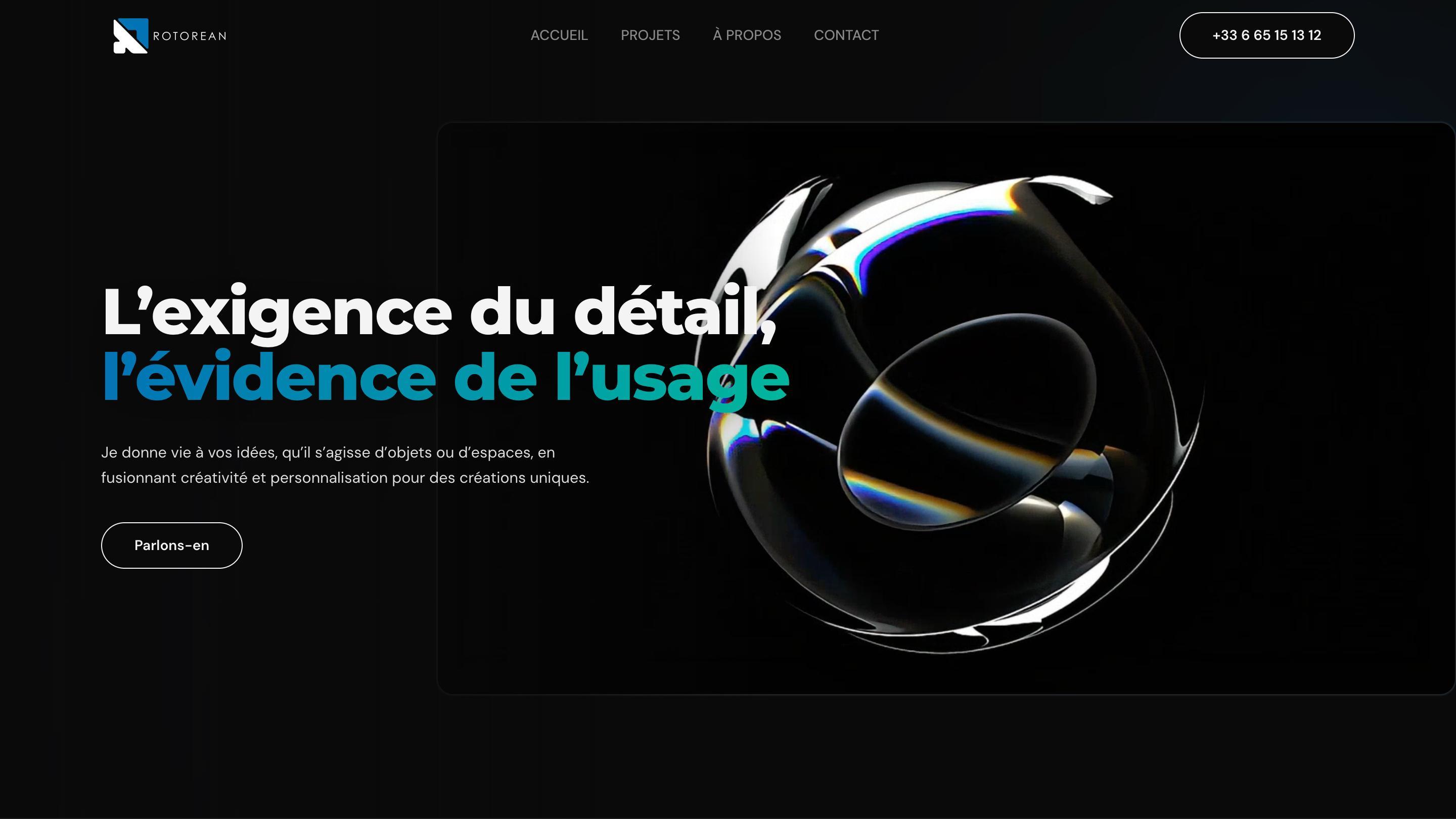 Capture d'écran du site Rotorean
